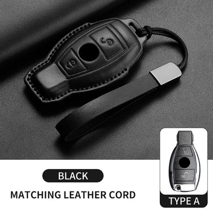 Mercedes Benz Key Fob Cover - Leather Case for A C E S G Class AMG