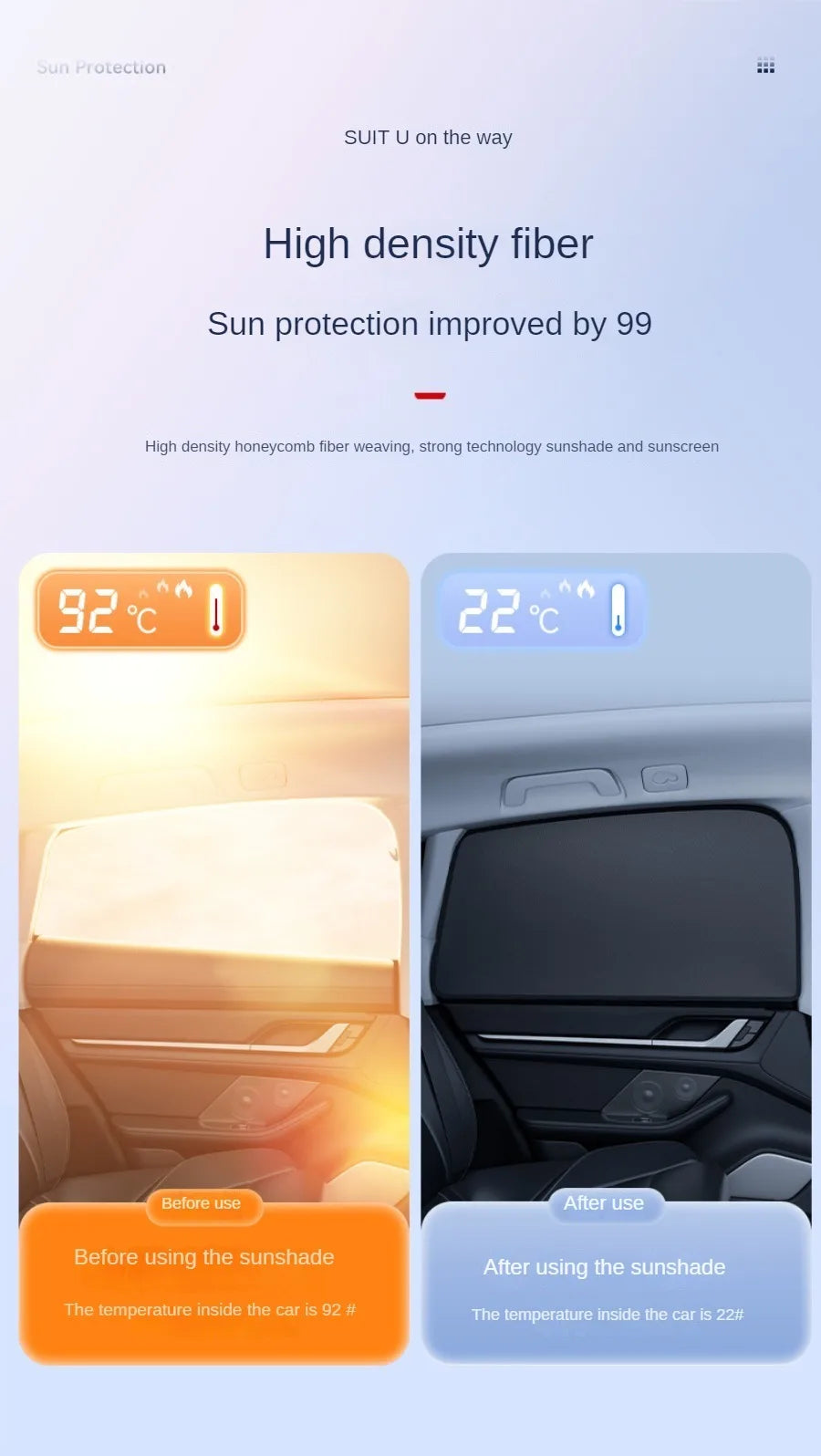 Car window magnetic sunshade heat insulation cloth cover