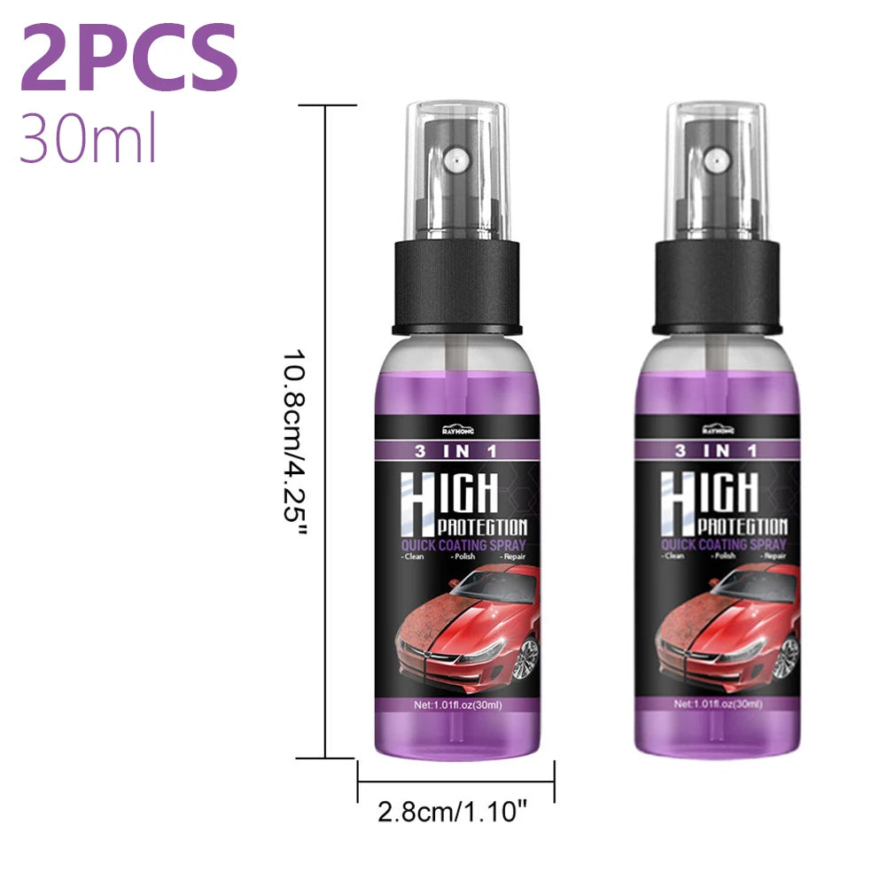 1-2Pcs Car Paint Cleaning Agent High Protection Degreaser Spray 30/100ml