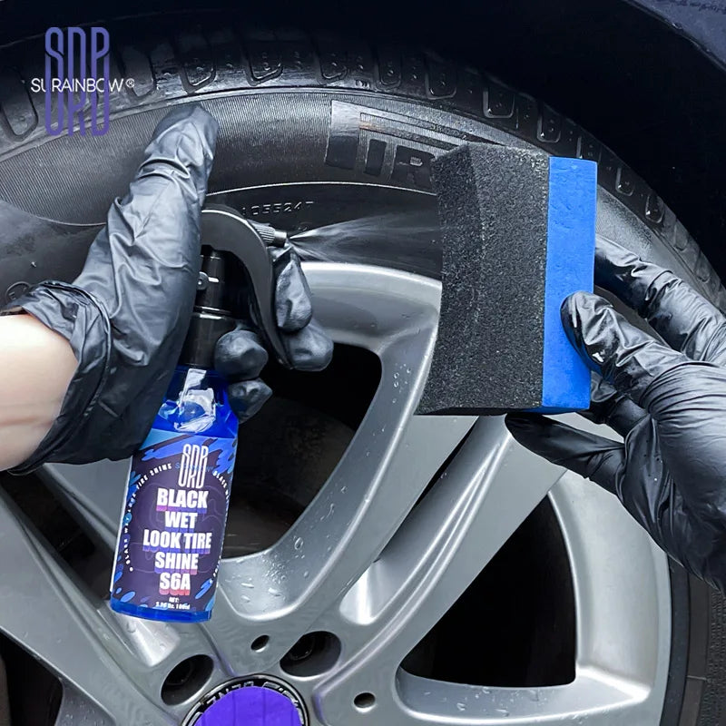 Tire Shine, Glossy Finish, UV Protection, Vinyl, Plastic