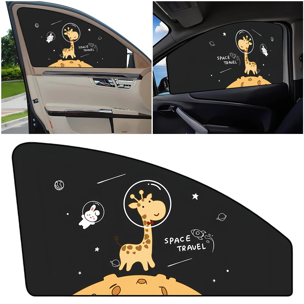 Magnetic Car Curtain UV Protection Side Window Sun Visor Foldable Car Accessory for Kids