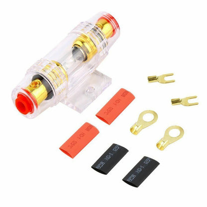 1500W AUX Kit 60AMP Fuse 8GA Power Cable Car Audio Wire Copper Clad