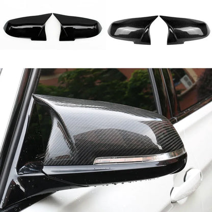 2PCS Carbon Black Rearview Mirror Cover for BMW 1-4 Series, X1 (F20-F36)