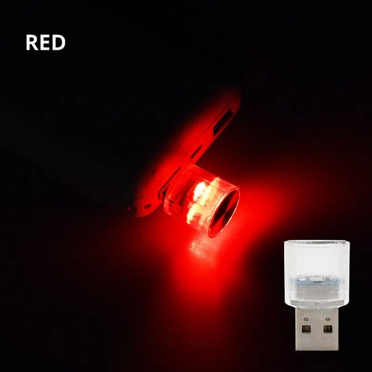 Car Mini USB LED Ambient Light – Portable Plug & Play Interior Lamp