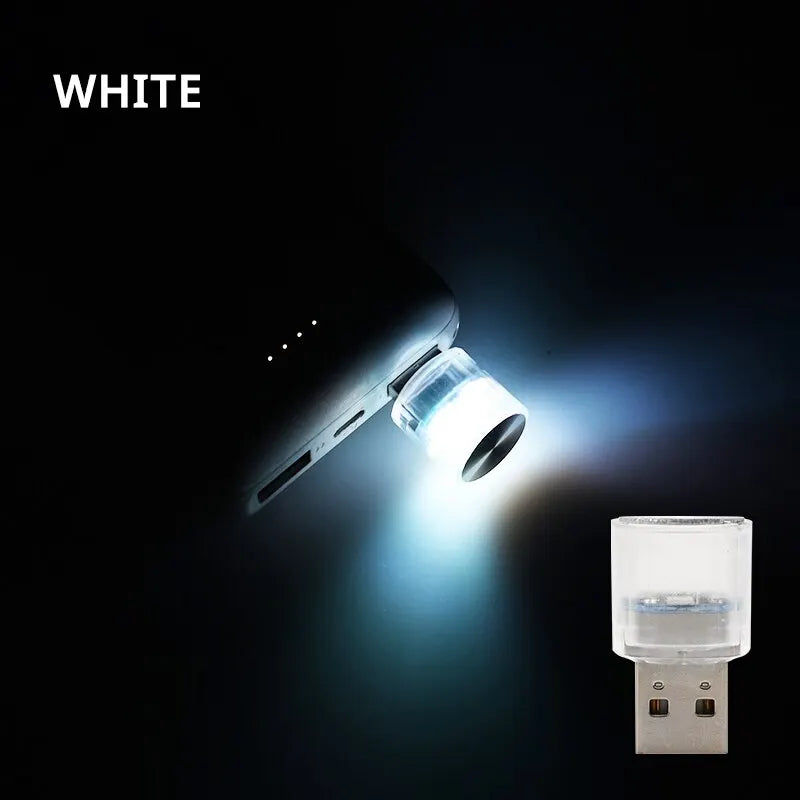 Car Mini USB LED Ambient Light – Portable Plug & Play Interior Lamp