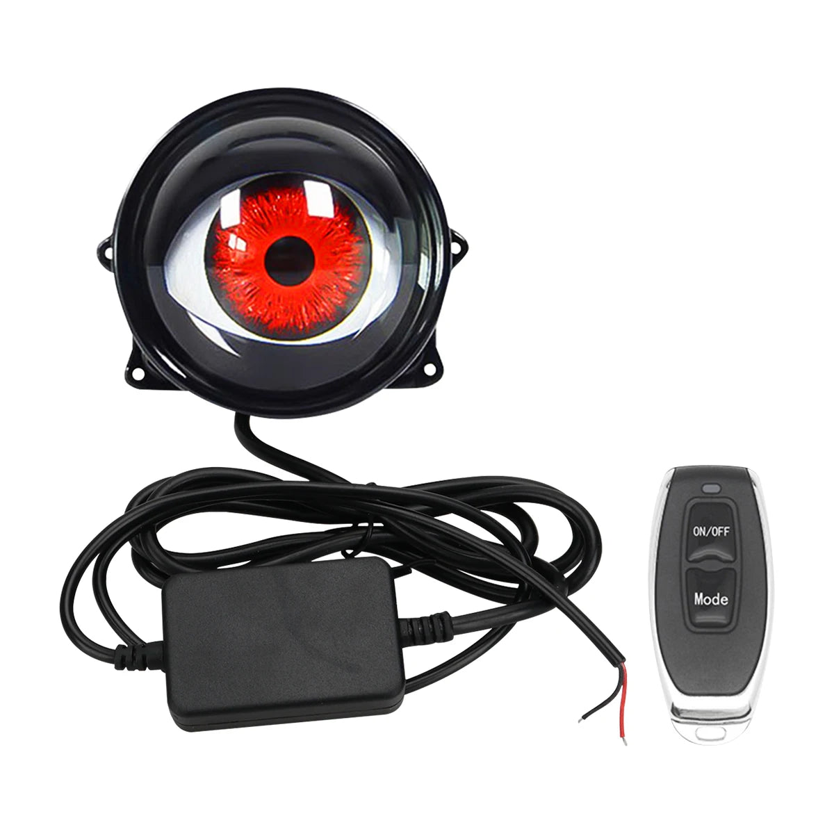 3D Dynamic LED Devil Eye Retrofit Kit – 3" Lens, 12V for Car & Motorcycle