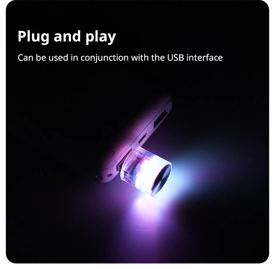 Car Mini USB LED Ambient Light – Portable Plug & Play Interior Lamp