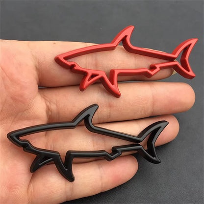 Car 3D Metal Shark Fish Emblem Badge Decal – Auto & Motorcycle Fuel Cap Decoration