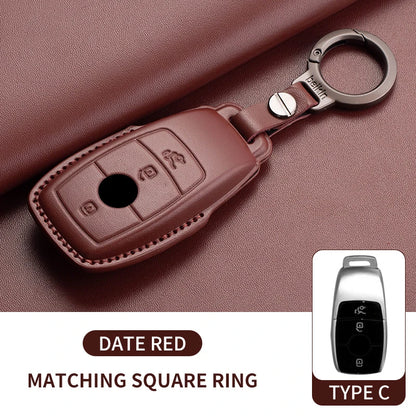 Mercedes Benz Key Fob Cover - Leather Case for A C E S G Class AMG