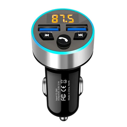 Car Bluetooth FM Transmitter MP3 Player Adapter Fast Charger