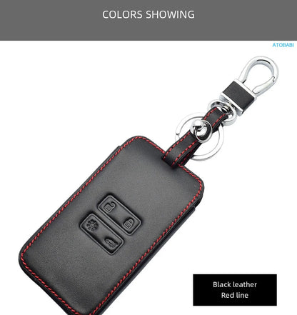 Leather Car Key Cover for Renault & Dacia - Captur, Koleos, Kadjar, Arkana, Megane, Duster, Sandero