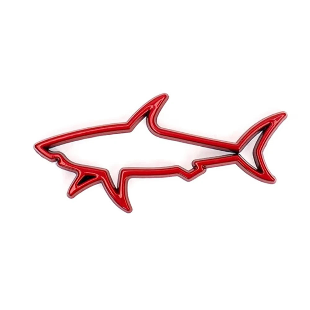 Car 3D Metal Shark Fish Emblem Badge Decal – Auto & Motorcycle Fuel Cap Decoration