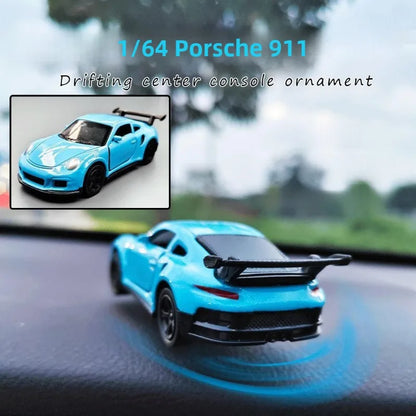 Sports Car Drift Rotating Ornament – Racing Dashboard Decoration