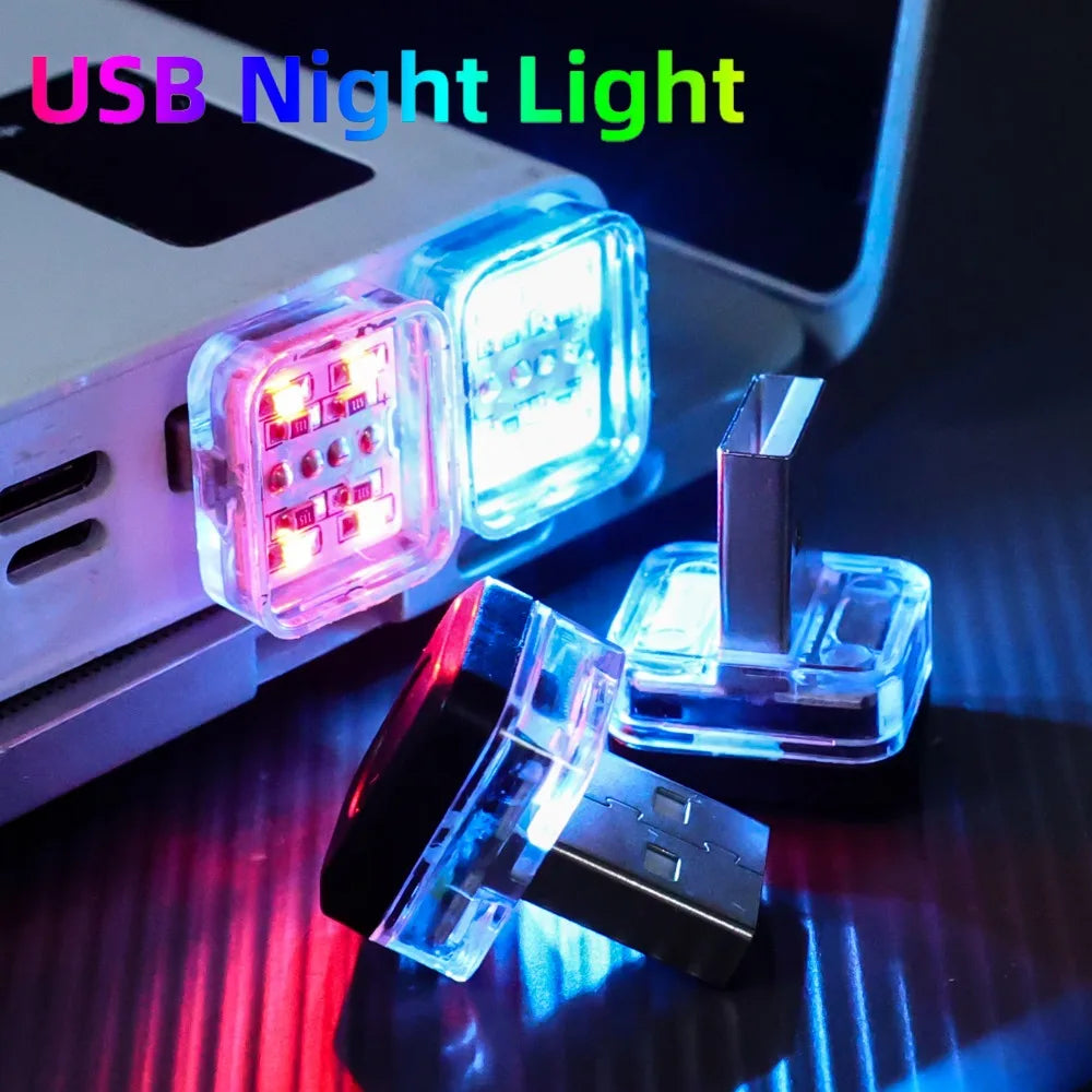 Mini USB LED Car Interior Ambient Light – 5V Plug & Play Neon Decoration Lamp39.95