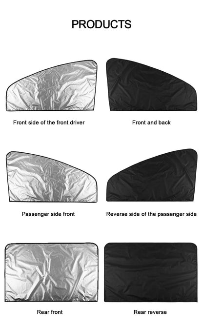 SEAMETAL 2Pcs Magnetic Car Sunshade – UV Block, Anti-Glare, Privacy Curtains