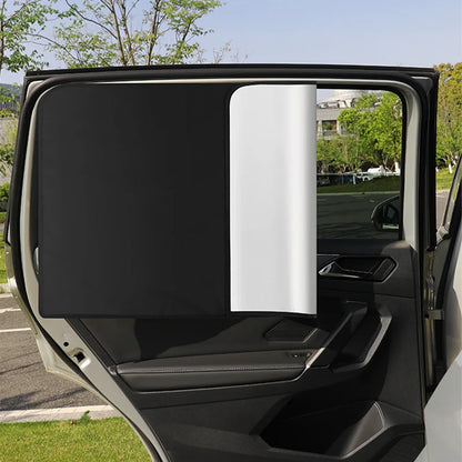 SEAMETAL 2Pcs Magnetic Car Sunshade – UV Block, Anti-Glare, Privacy Curtains