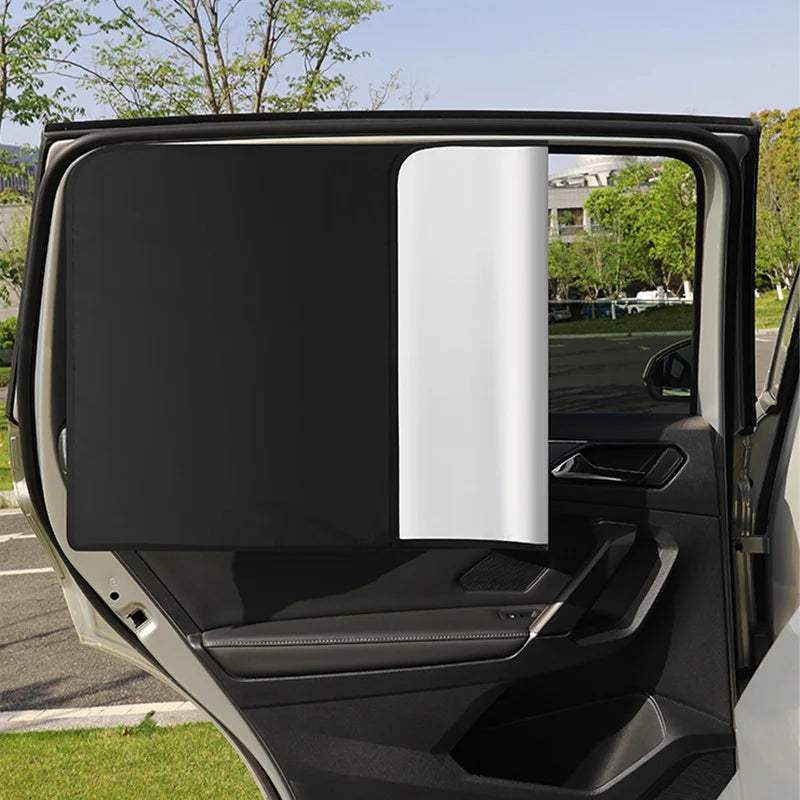 SEAMETAL Car Sun Shade – Magnetic, UV Block, Anti-Glare Privacy Curtain