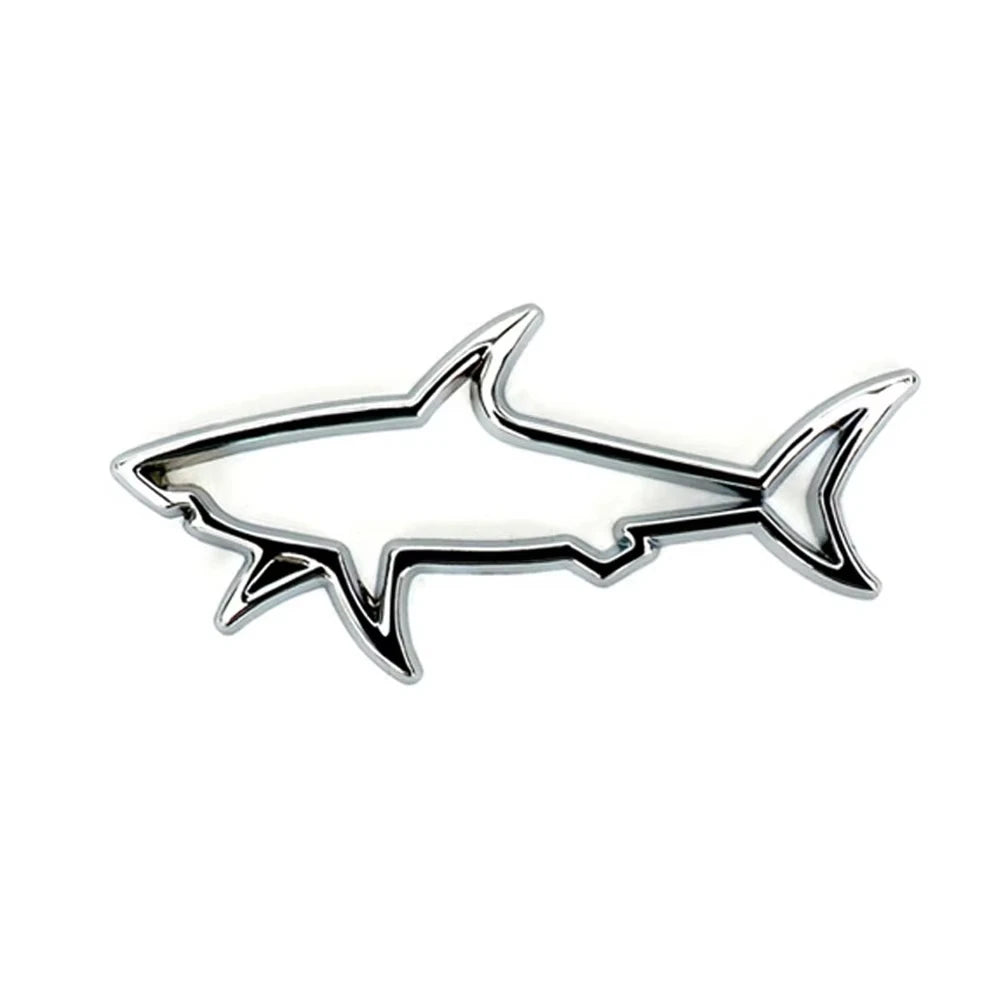 Car 3D Metal Shark Fish Emblem Badge Decal – Auto & Motorcycle Fuel Cap Decoration