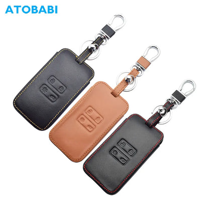 Leather Car Key Cover for Renault & Dacia - Captur, Koleos, Kadjar, Arkana, Megane, Duster, Sandero