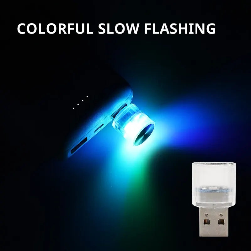 Car Mini USB LED Ambient Light – Portable Plug & Play Interior Lamp