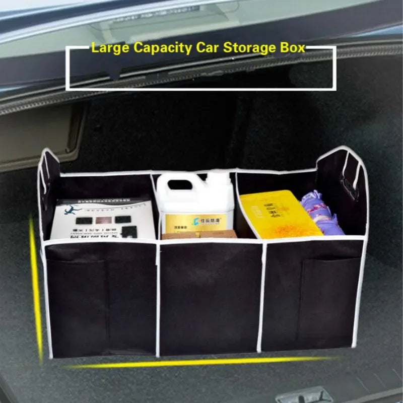 Car Trunk Organizer – Foldable, Sturdy, Space-Saving Storage Box