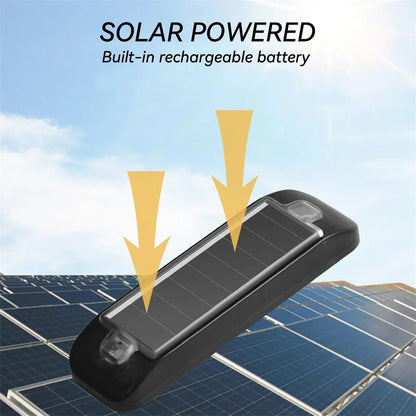 Black Solar-Powered Anti-Theft Strobe Light – Wireless LED for Motorcycles, Cars, Scooters, and Drones