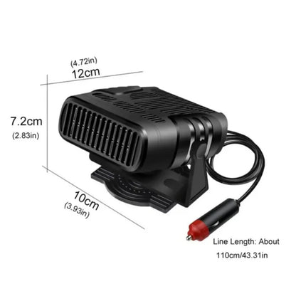 12V/24V Car Heater Fan, Portable Defroster, 120W Windshield Dryer