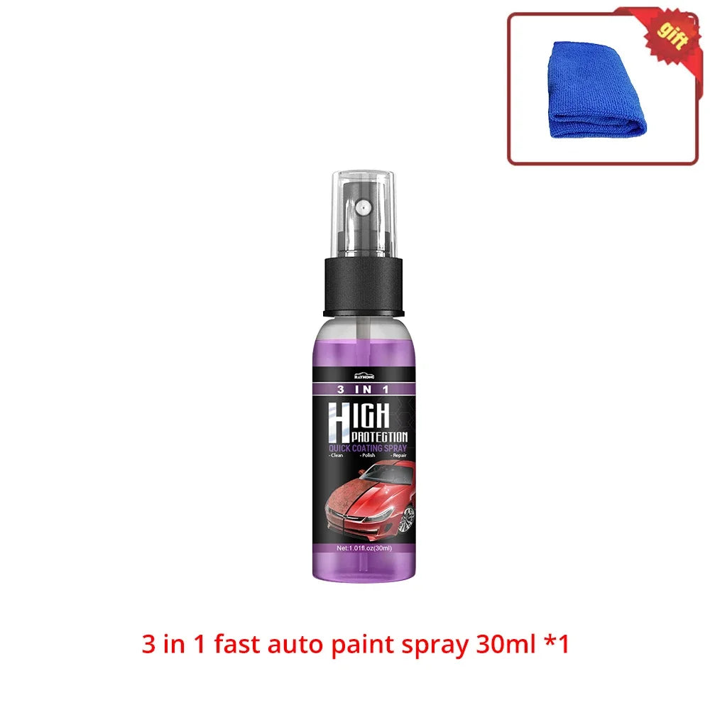 30/100ML 3+1 High Protection Fast Car Paint Spray, Auto Cleaning & Color Change Coating