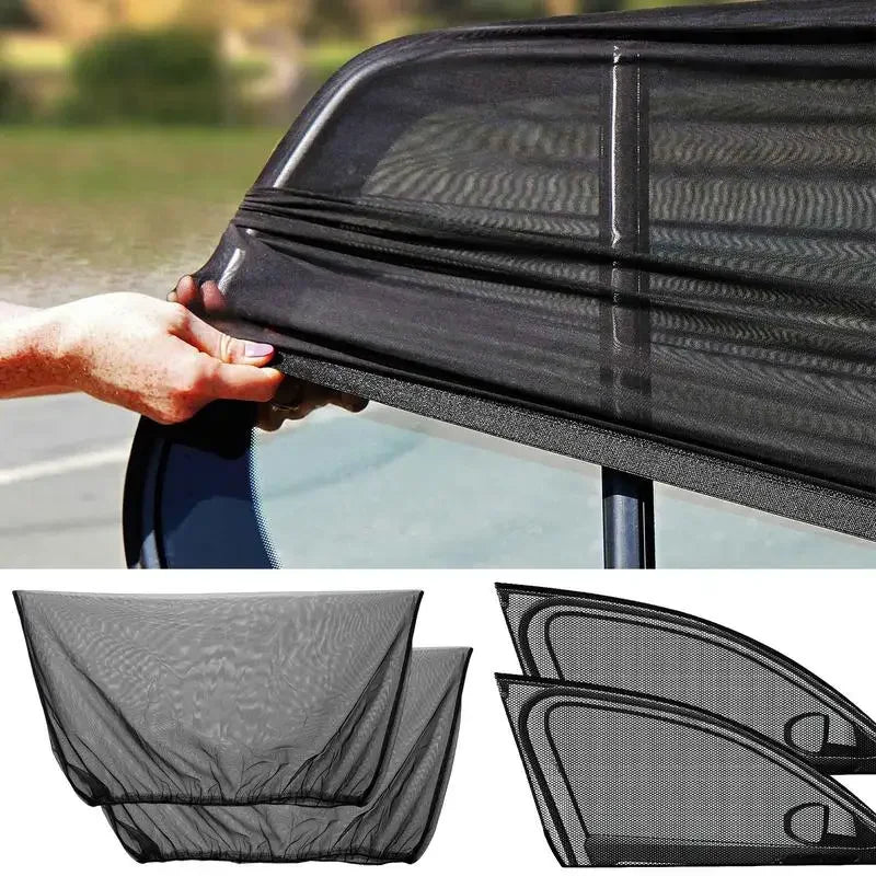 Universal Car Sunshade Curtains SUV Side Window Mosquito Net Auto Accessories