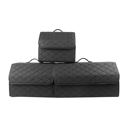 Car Trunk Organizer, Large Capacity, Multiuse, Leather, Folding, Waterproof, Emergency