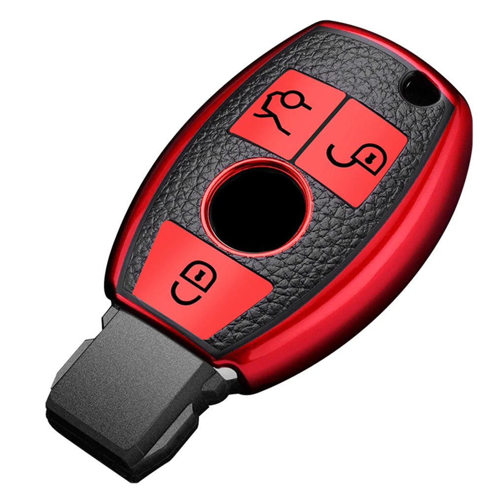 TPU Leather Car Key Cover for Mercedes Benz – CLS CLA GL R SLK AMG Protection