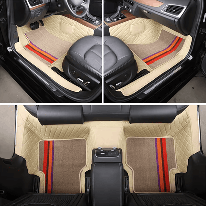 Premium Car Floor Mat 2 Layers Universal Fit Floor Mats for Cars, SUVs, and Trucks