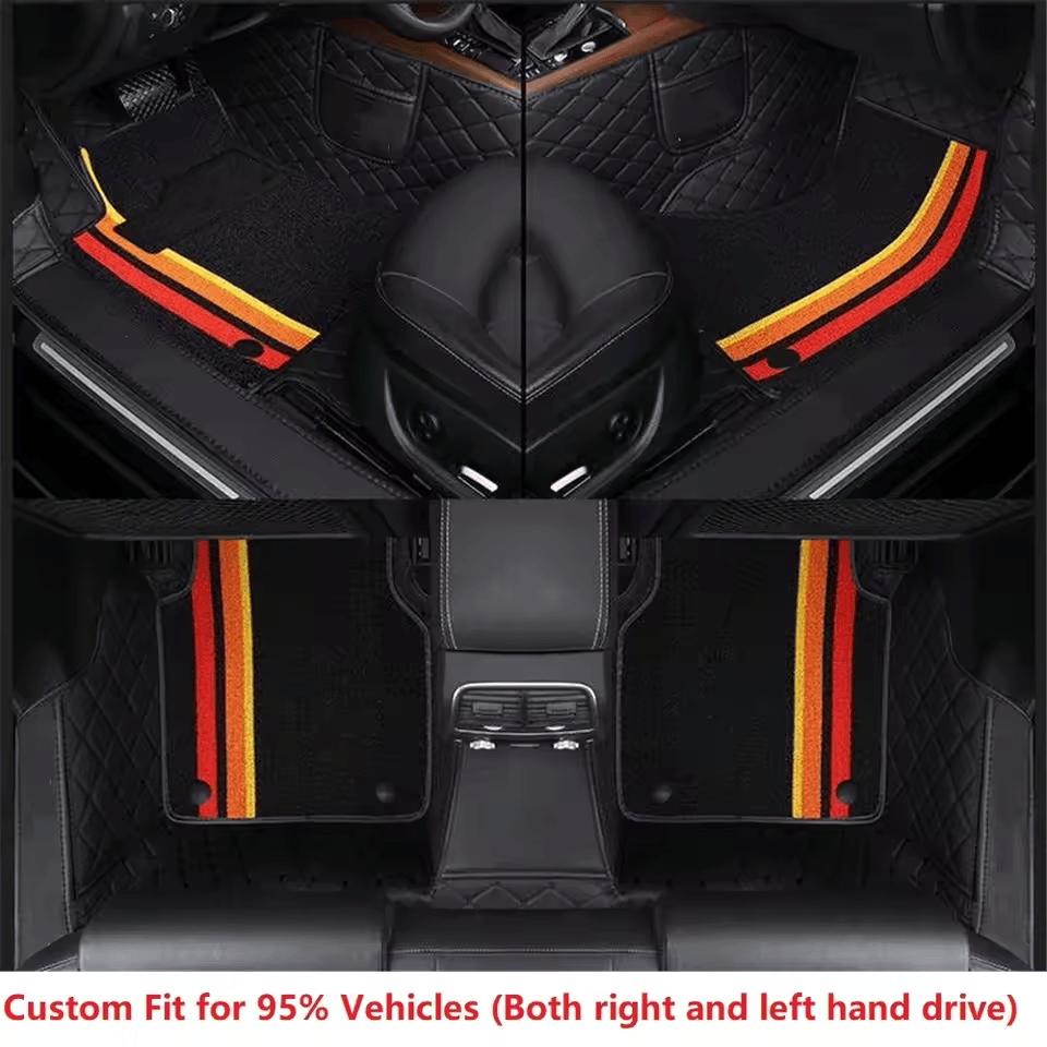 Premium Car Floor Mat 2 Layers Universal Fit Floor Mats for Cars, SUVs, and Trucks