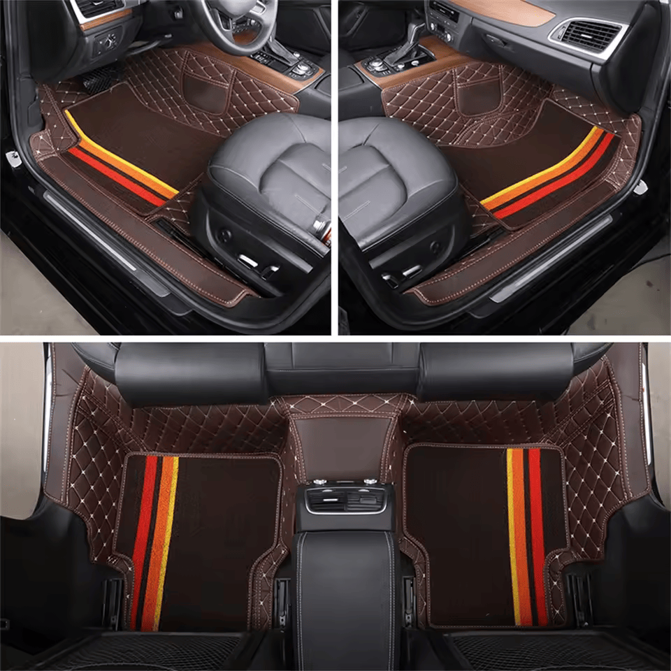 Premium Car Floor Mat 2 Layers Universal Fit Floor Mats for Cars, SUVs, and Trucks