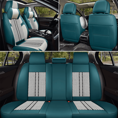 CV02  2025 Full Set Universal Waterproof Breathable Vehicle Leather Cover for Cars, SUV, Pick-up Truck