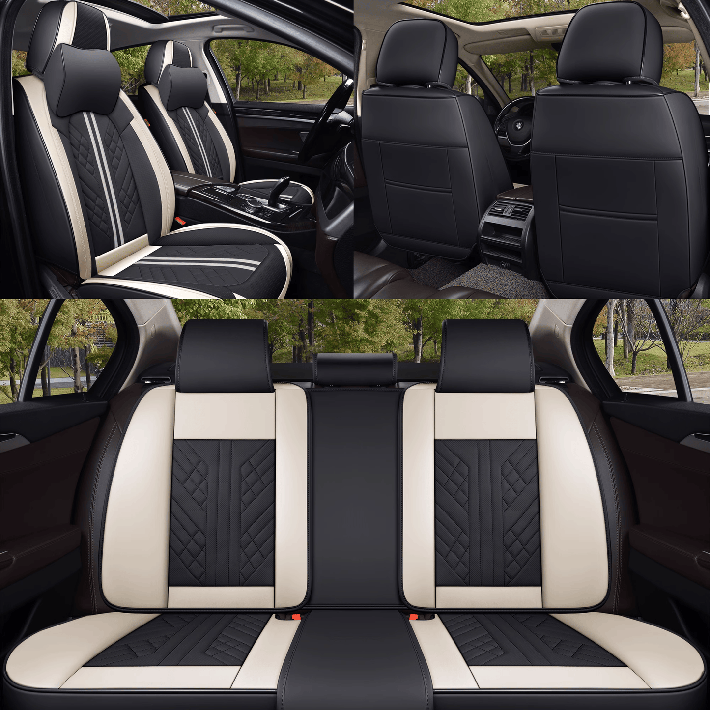 CV04  2025 Full Set Universal Waterproof Breathable Vehicle Leather Cover for Cars, SUV, Pick-up Truck