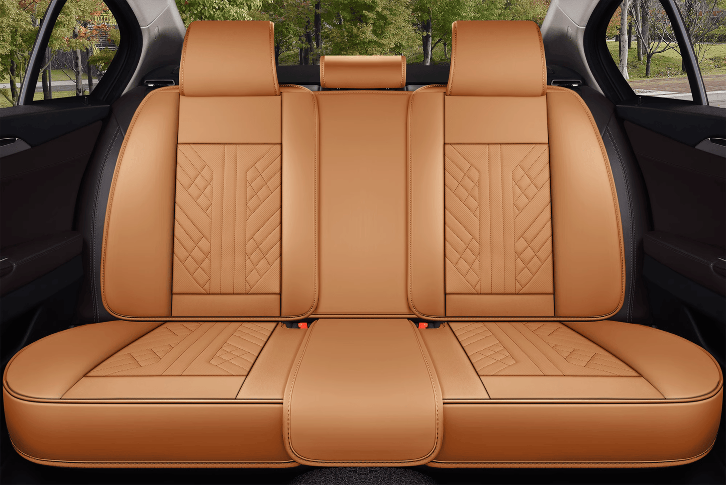 CV04  2025 Full Set Universal Waterproof Breathable Vehicle Leather Cover for Cars, SUV, Pick-up Truck